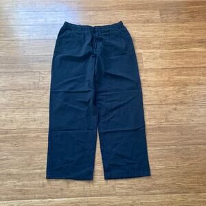Basic Editions Black Pull On Pants, Size L